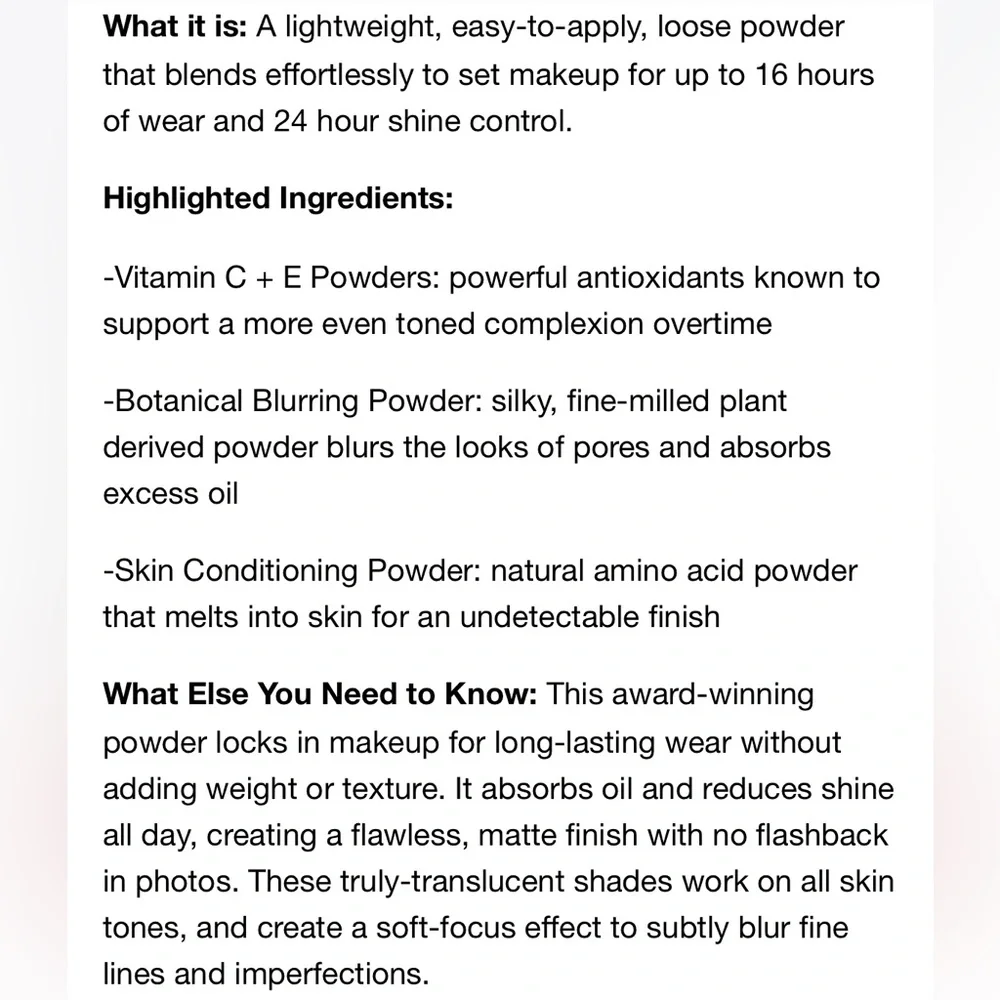 Laura Mercier Translucent Loose Setting Powder